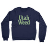 Utah Weed Midweight French Terry Crewneck Sweatshirt-Navy-Allegiant Goods Co. Vintage Sports Apparel