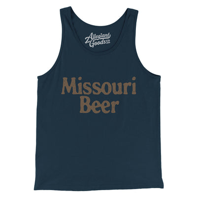 Missouri Beer Men/Unisex Tank Top-Navy-Allegiant Goods Co. Vintage Sports Apparel