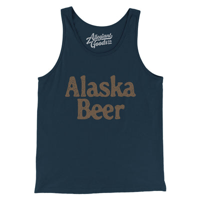 Alaska Beer Men/Unisex Tank Top-Navy-Allegiant Goods Co. Vintage Sports Apparel