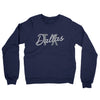 Dallas Tx Overprinted Midweight French Terry Crewneck Sweatshirt-Navy-Allegiant Goods Co. Vintage Sports Apparel