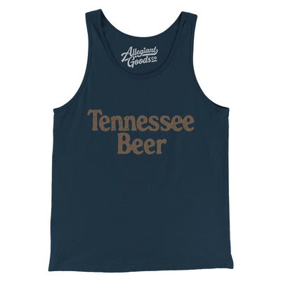 Tennessee Beer Men/Unisex Tank Top-Navy-Allegiant Goods Co. Vintage Sports Apparel