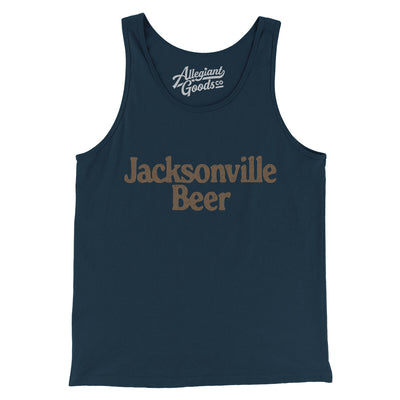 Jacksonville Beer Men/Unisex Tank Top-Navy-Allegiant Goods Co. Vintage Sports Apparel