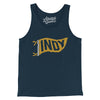 Indy Pennant Men/Unisex Tank Top-Navy-Allegiant Goods Co. Vintage Sports Apparel