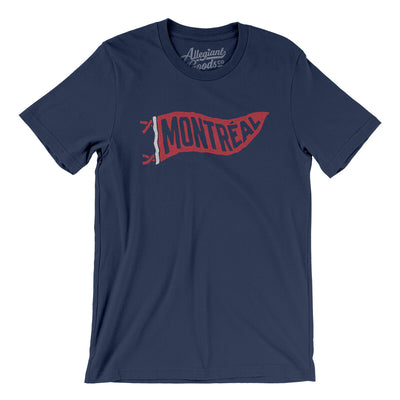 Montréal Pennant Men/Unisex T-Shirt-Navy-Allegiant Goods Co. Vintage Sports Apparel