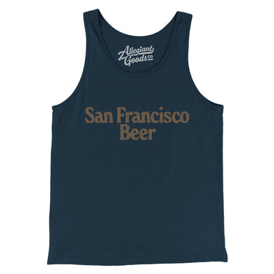 San Francisco Beer Men/Unisex Tank Top-Navy-Allegiant Goods Co. Vintage Sports Apparel