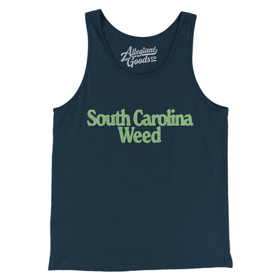 South Carolina Weed Men/Unisex Tank Top-Navy-Allegiant Goods Co. Vintage Sports Apparel