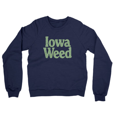 Iowa Weed Midweight French Terry Crewneck Sweatshirt-Navy-Allegiant Goods Co. Vintage Sports Apparel