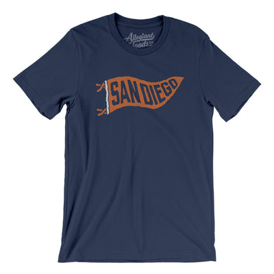 San Diego Pennant Men/Unisex T-Shirt-Navy-Allegiant Goods Co. Vintage Sports Apparel