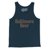 Baltimore Beer Men/Unisex Tank Top-Navy-Allegiant Goods Co. Vintage Sports Apparel