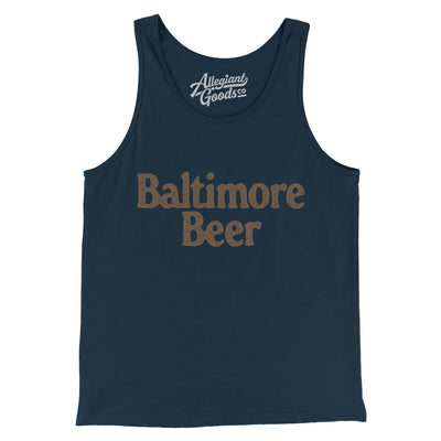 Baltimore Beer Men/Unisex Tank Top-Navy-Allegiant Goods Co. Vintage Sports Apparel