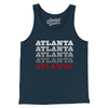 Atlanta Repeat Men/Unisex Tank Top-Navy-Allegiant Goods Co. Vintage Sports Apparel