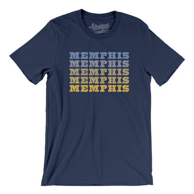 Memphis Repeat Men/Unisex T-Shirt-Navy-Allegiant Goods Co. Vintage Sports Apparel