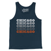 Chicago Repeat Men/Unisex Tank Top-Navy-Allegiant Goods Co. Vintage Sports Apparel