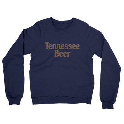 Tennessee Beer Midweight French Terry Crewneck Sweatshirt-Navy-Allegiant Goods Co. Vintage Sports Apparel