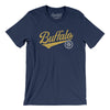 Buffalo Vintage Script Men/Unisex T-Shirt-Navy-Allegiant Goods Co. Vintage Sports Apparel