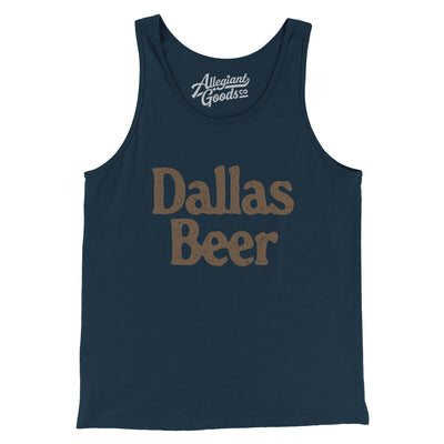 Dallas Beer Men/Unisex Tank Top-Navy-Allegiant Goods Co. Vintage Sports Apparel