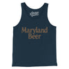 Maryland Beer Men/Unisex Tank Top-Navy-Allegiant Goods Co. Vintage Sports Apparel