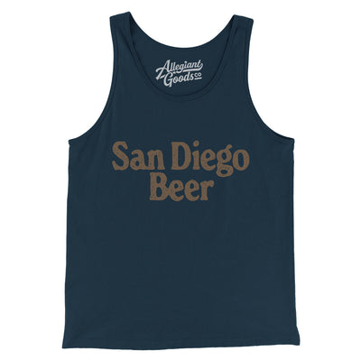 San Diego Beer Men/Unisex Tank Top-Navy-Allegiant Goods Co. Vintage Sports Apparel