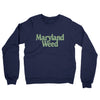 Maryland Weed Midweight French Terry Crewneck Sweatshirt-Navy-Allegiant Goods Co. Vintage Sports Apparel