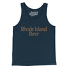 Rhode Island Beer Men/Unisex Tank Top-Navy-Allegiant Goods Co. Vintage Sports Apparel