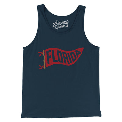 Florida Pennant Men/Unisex Tank Top-Navy-Allegiant Goods Co. Vintage Sports Apparel