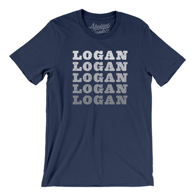 Logan Repeat Men/Unisex T-Shirt-Navy-Allegiant Goods Co. Vintage Sports Apparel