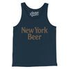 New York Beer Men/Unisex Tank Top-Navy-Allegiant Goods Co. Vintage Sports Apparel