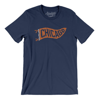 Chicago Pennant Men/Unisex T-Shirt-Navy-Allegiant Goods Co. Vintage Sports Apparel