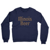 Illinois Beer Midweight French Terry Crewneck Sweatshirt-Navy-Allegiant Goods Co. Vintage Sports Apparel