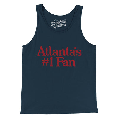 Atlanta's Number 1 Fan Men/Unisex Tank Top-Navy-Allegiant Goods Co. Vintage Sports Apparel