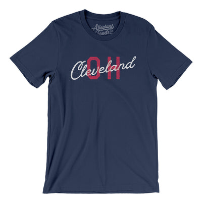 Cleveland Oh Overprinted Men/Unisex T-Shirt-Navy-Allegiant Goods Co. Vintage Sports Apparel