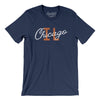 Chicago Illinois Overprinted Men/Unisex T-Shirt-Navy-Allegiant Goods Co. Vintage Sports Apparel