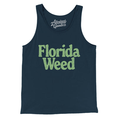 Florida Weed Men/Unisex Tank Top-Navy-Allegiant Goods Co. Vintage Sports Apparel