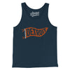 Detroit Pennant Men/Unisex Tank Top-Navy-Allegiant Goods Co. Vintage Sports Apparel