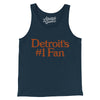 Detroit's Number 1 Fan Men/Unisex Tank Top-Navy-Allegiant Goods Co. Vintage Sports Apparel