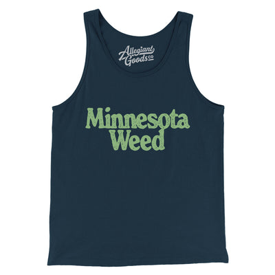 Minnesota Weed Men/Unisex Tank Top-Navy-Allegiant Goods Co. Vintage Sports Apparel