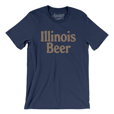 Illinois Beer Men/Unisex T-Shirt-Navy-Allegiant Goods Co. Vintage Sports Apparel