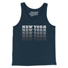 New York Repeat Men/Unisex Tank Top-Navy-Allegiant Goods Co. Vintage Sports Apparel