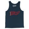 Atlanta Pennant Men/Unisex Tank Top-Navy-Allegiant Goods Co. Vintage Sports Apparel