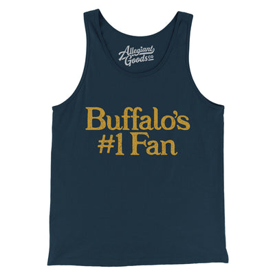 Buffalo's Number 1 Fan Men/Unisex Tank Top-Navy-Allegiant Goods Co. Vintage Sports Apparel