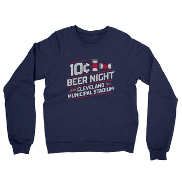 10 Cent Beer Night Midweight French Terry Crewneck Sweatshirt