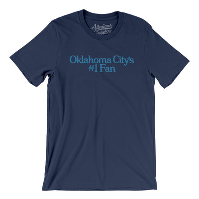 Oklahoma City's Number 1 Fan Men/Unisex T-Shirt-Navy-Allegiant Goods Co. Vintage Sports Apparel