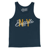 Buffalo Ny Overprinted Men/Unisex Tank Top-Navy-Allegiant Goods Co. Vintage Sports Apparel