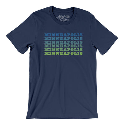 Minneapolis Repeat Men/Unisex T-Shirt-Navy-Allegiant Goods Co. Vintage Sports Apparel