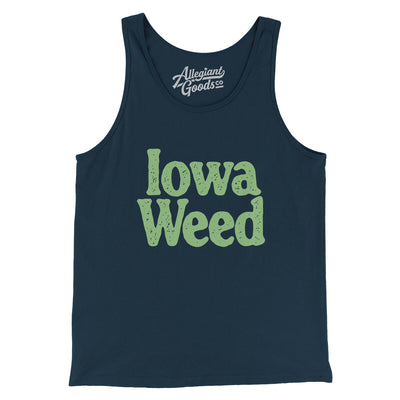 Iowa Weed Men/Unisex Tank Top-Navy-Allegiant Goods Co. Vintage Sports Apparel