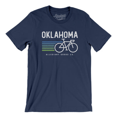 Oklahoma Cycling Men/Unisex T-Shirt-Navy-Allegiant Goods Co. Vintage Sports Apparel