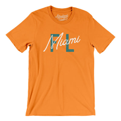 Miami Fl Overprinted Men/Unisex T-Shirt-Orange-Allegiant Goods Co. Vintage Sports Apparel