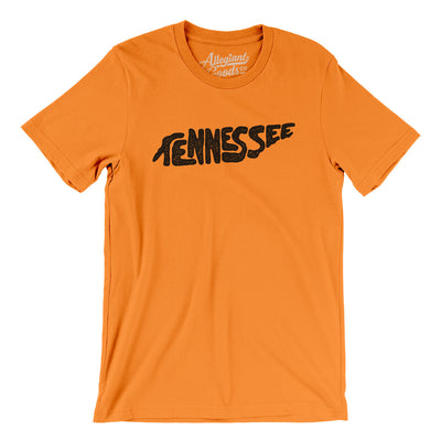 Tennessee State Shape Text Men/Unisex T-Shirt-Orange-Allegiant Goods Co. Vintage Sports Apparel