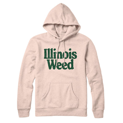 Illinois Weed Hoodie-Pale Pink-Allegiant Goods Co. Vintage Sports Apparel