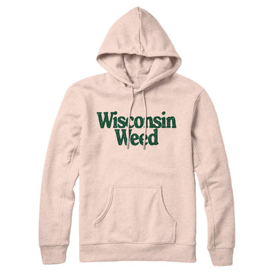 Wisconsin Weed Hoodie-Pale Pink-Allegiant Goods Co. Vintage Sports Apparel